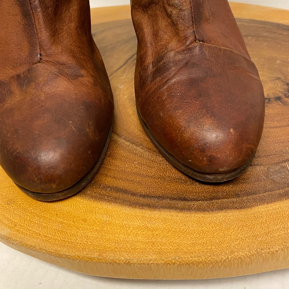 Rag & Bone Distressed Rustic Leather Heeled Ankle… - image 4